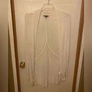 Eileen Fisher Cream Open-Front Gauze Cardigan Made with Italian Hemp XL